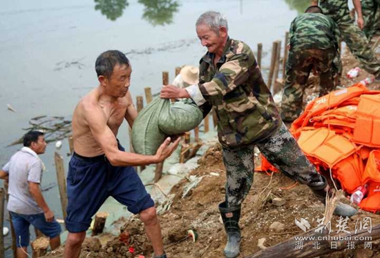 軍民協(xié)防，保衛(wèi)家園。20160713省武警部隊(duì)馳援高橋河河頭村截流港潰口。_副本.jpg